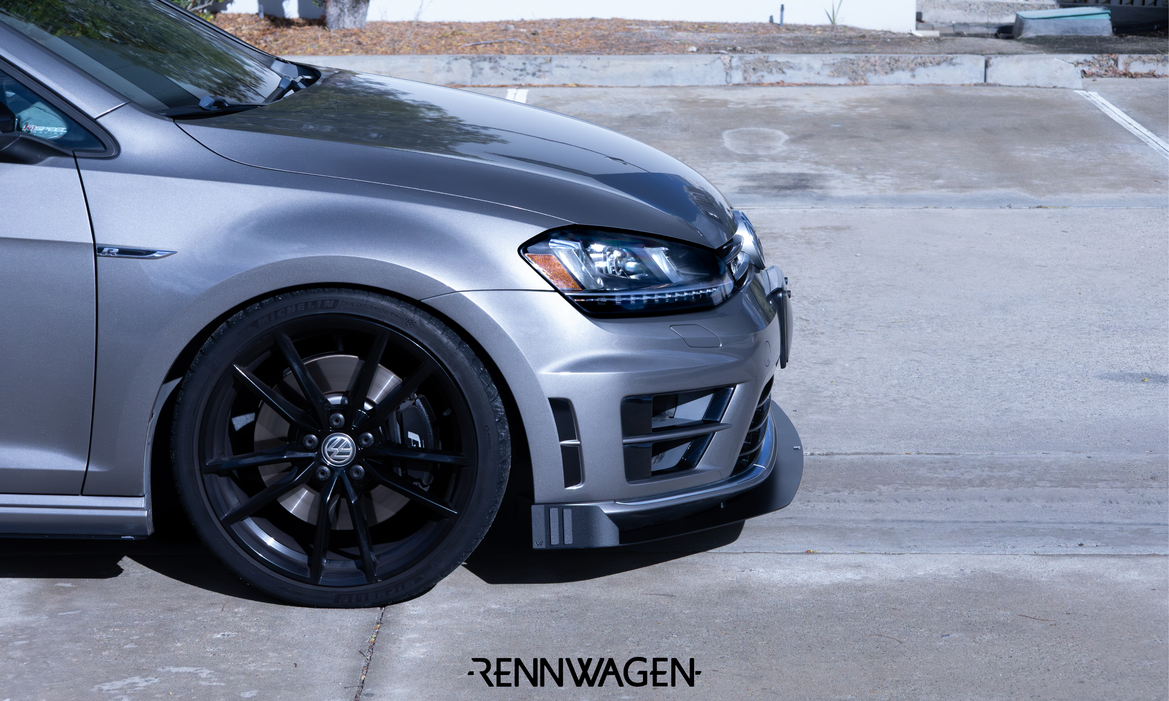 Rennwagen MK7 Golf R Front Splitter End Plates