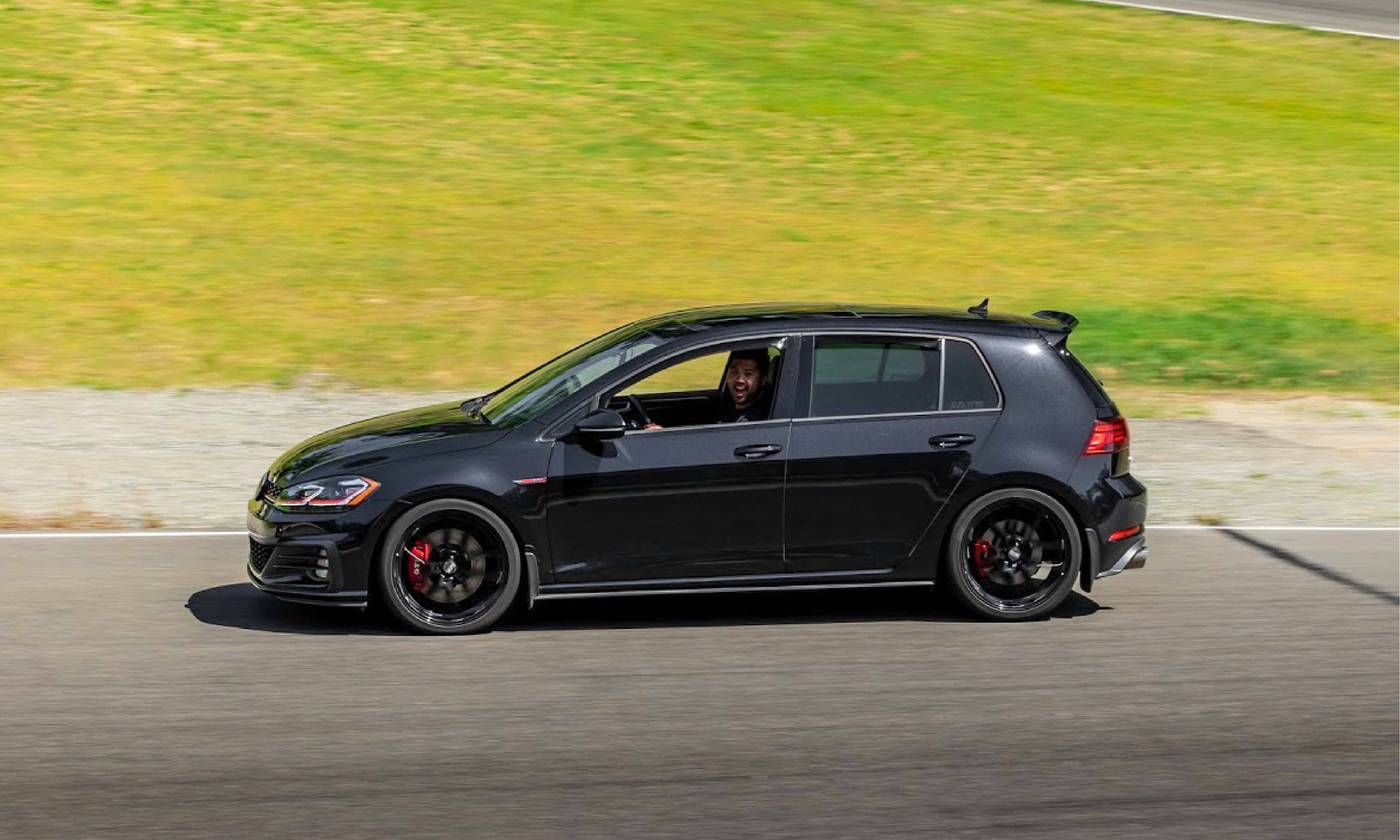 Rennwagen Spoiler Extension V1 on Black GTI