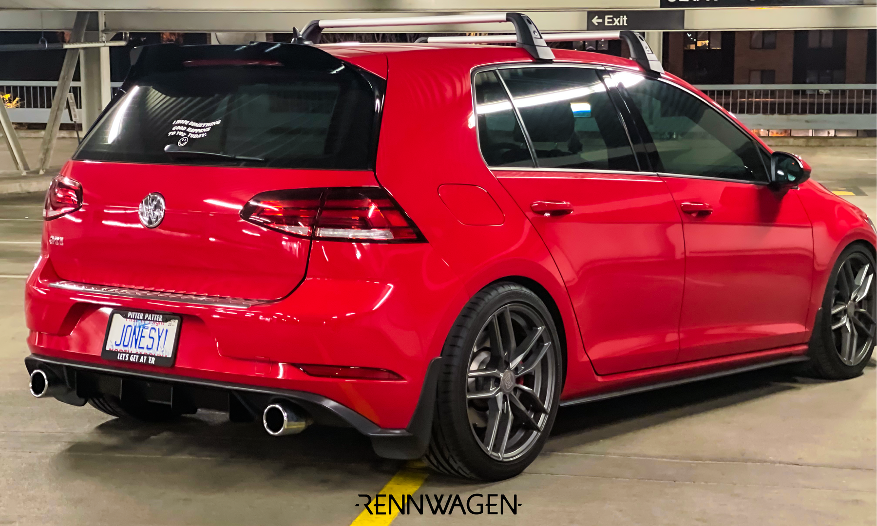 Rennwagen MK7.5 GTI Rear Diffuser on Tornado Red