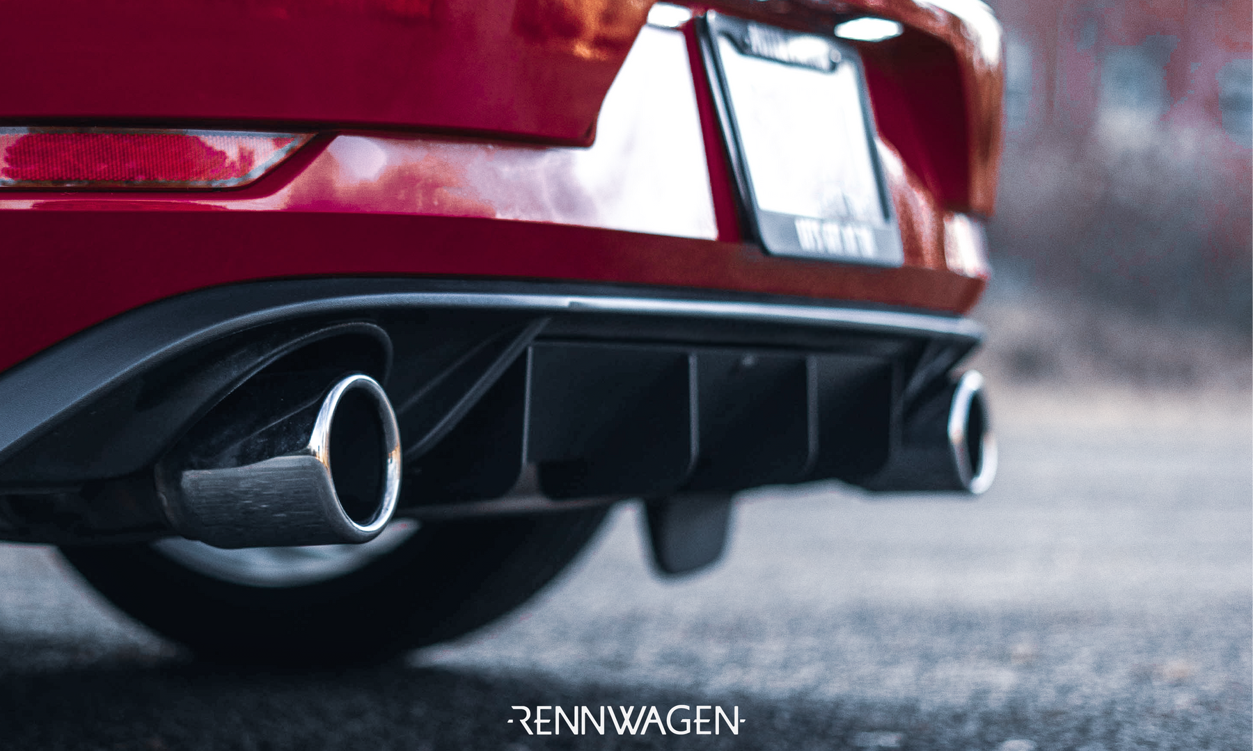 Rennwagen MK7.5 GTI Rear Diffuser on Tornado Red