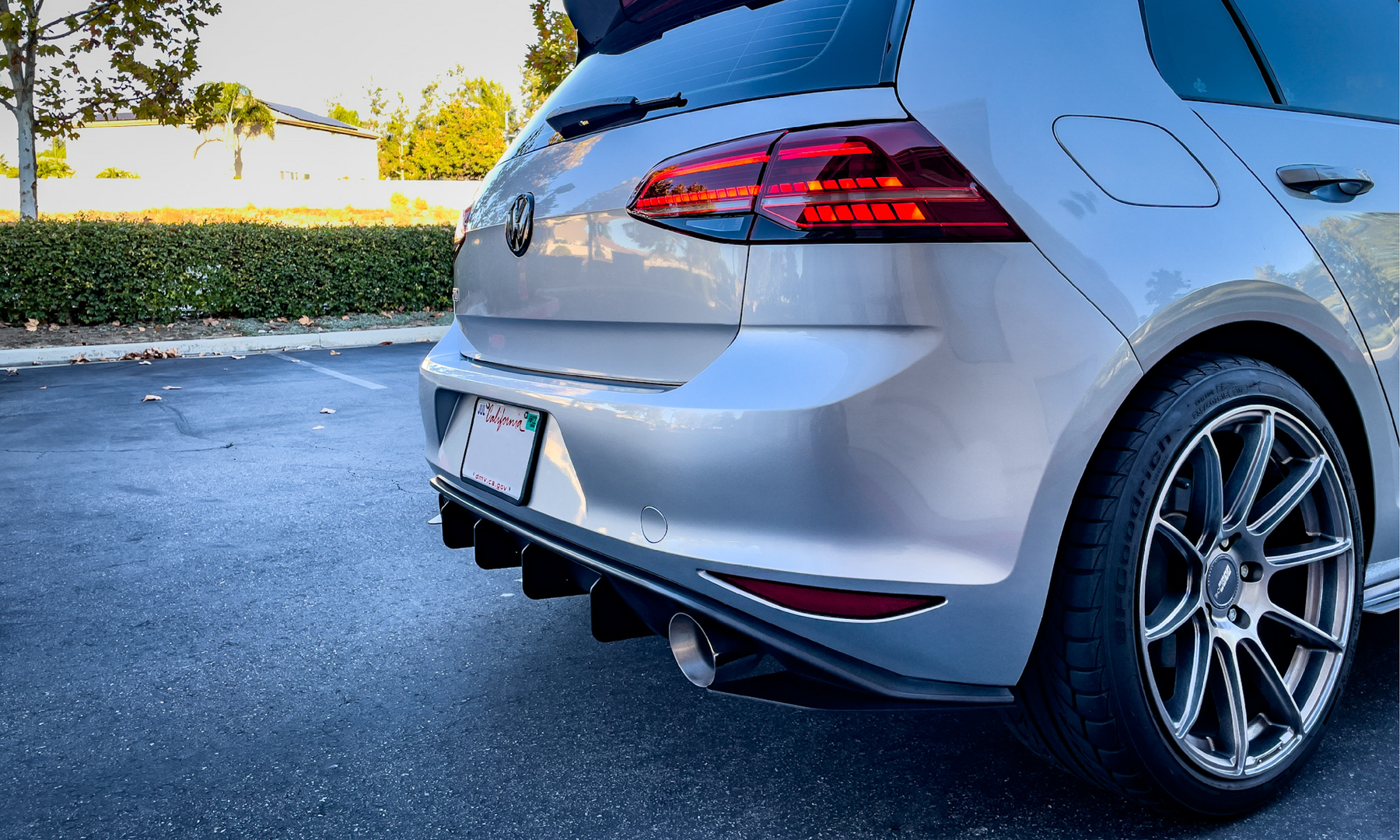 Rennwagen MK7 GTI Rear Diffuser on Reflex Silver